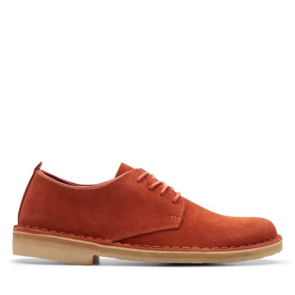 Clarks Womens Desert London Flat Shoes Orange | CA-6097285